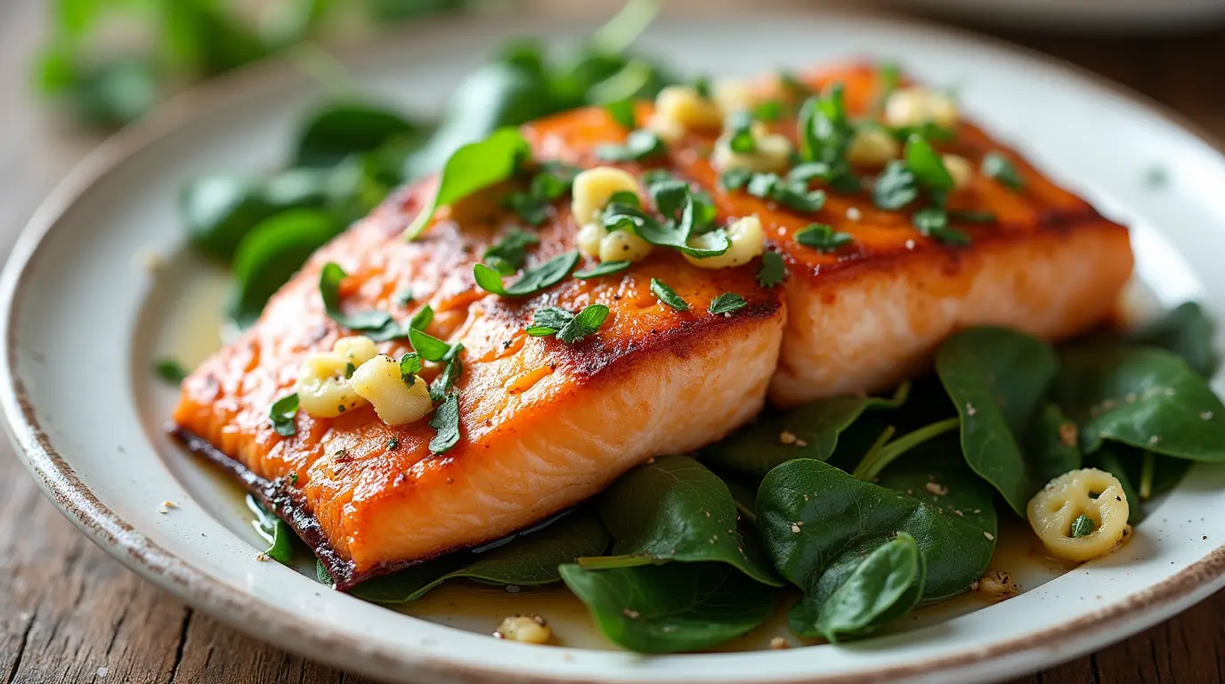 salmon spinach recipe